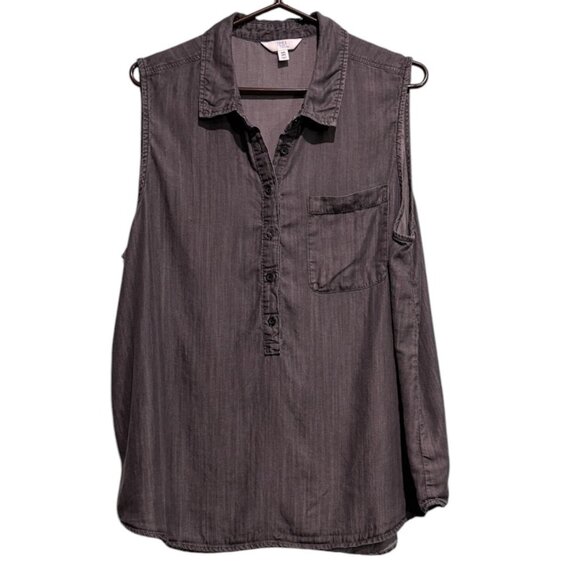 Time and True Grey Sleeveless Top XXL - Picture 1 of 2